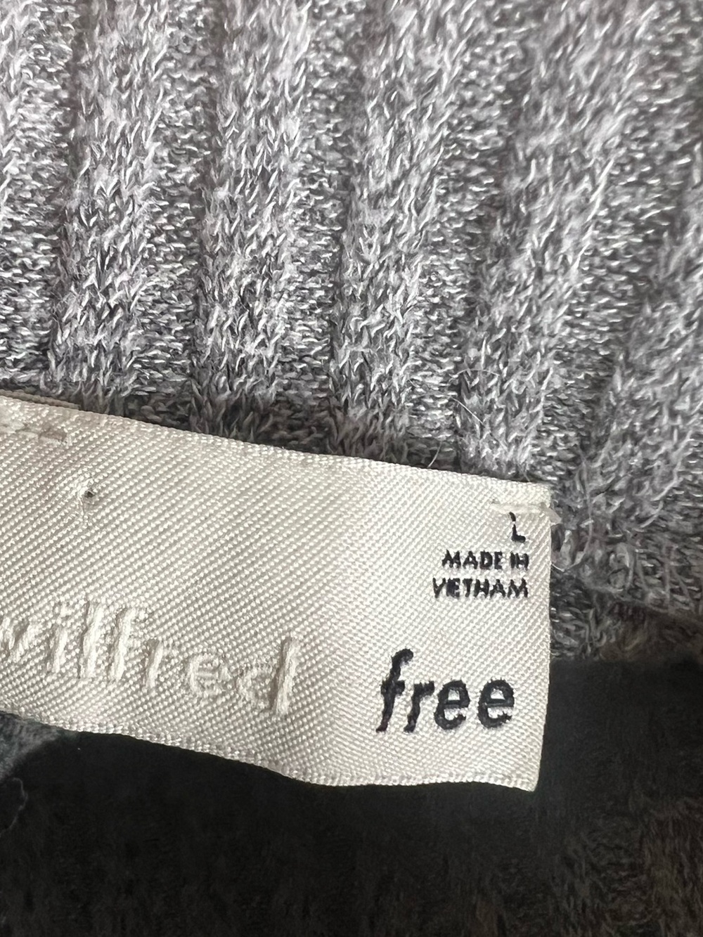 Wilfred Free Mariel Gray Ribbed Knit Turtleneck Dress - Picture 5 of 6